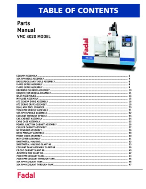 cnc router parts india|fadal 4020 parts manual.